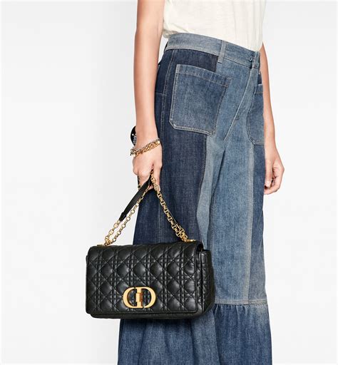 large caro dior bag|Dior denim caro bag.